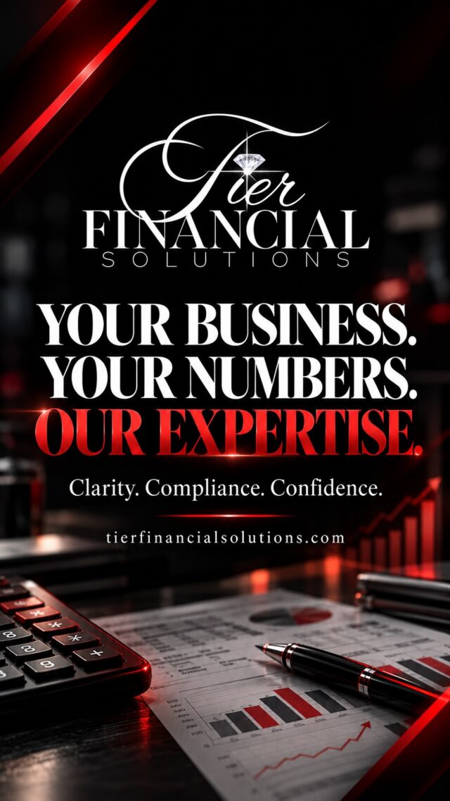 Your business. Your numbers. Our expertise. 

You bring the vision, we help you understand the numbers behind it. From bookkeeping and payroll to tax preparation and planning, TIER Financial Solutions helps you move forward with clarity, compliance, and confidence.

Ready to connect? Message us to schedule a consultation!

📲 713-309-6846
🌐 tierfinancialsolutions.com

#TIERFinancialSolutions #SmallBusinessSupport #Bookkeeping #TaxPlanning #BusinessGrowth