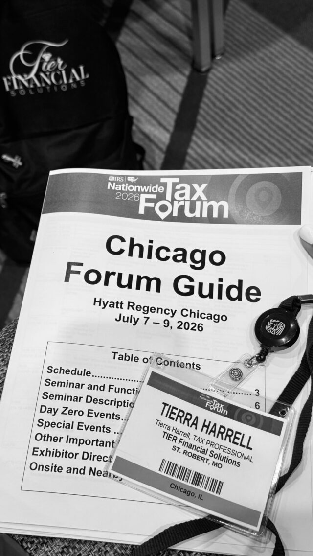 Day 2 at the IRS Nationwide Tax Forum -
CHICAGO! 

TIER Financial Solutions is investing in what matters most continuous learning, professional growth, and staying ahead of the ever-changing tax landscape.

This week is filled with expert-led education, valuable networking opportunities, and the latest IRS updates that help us better serve our clients with confidence and accuracy.

Tierra is committed to returning with sharper insights, stronger strategies, and an even higher level of value for the team and the clients who trust us with their financial success.

Excellence isn’t a destination—it’s our standard. ✨💎
•
•
•
#TIERFinancialSolutions #IRSTaxForum #TaxProfessional #ContinuingEducation