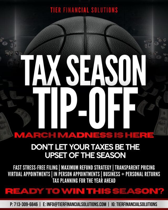 Let TIER Financial Solutions help you WIN this tax season.
TEXT (713) 309-6846 to get started! ✨
•
•
•
#TIERFinancialSolutions #TaxSupport #TaxSeason #RefundGlowUp