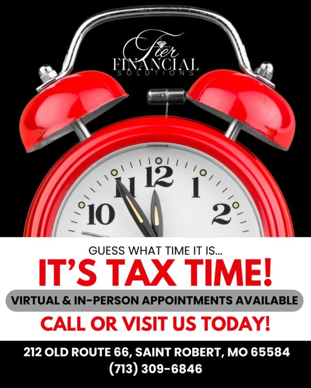 The Wait Is Over — The IRS Is Officially Open! The 2025/2026 Tax Season has begun, and TIER Financial Solutions is ready to get you every dollar you deserve. 💎

No dollar left behind , because your refund belongs to YOU!
Call or text (713) 309-6846
📩 DM us to get started today!
•
•
•
#TIERFinancialSolutions #TaxSeason #TaxPro #TaxSupport